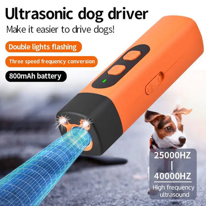Ultrasonic Dog Barking Deterrent — Rechargeable Anti-Bark Training Device for Dogs