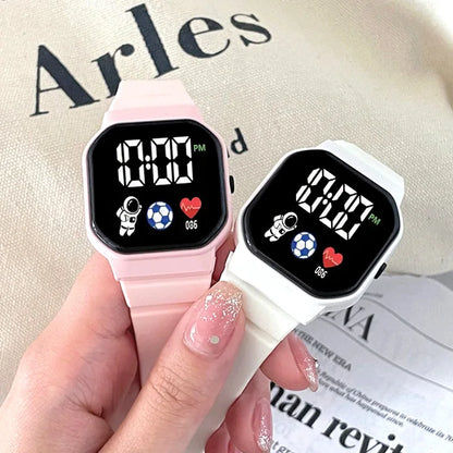 Kids Sport LED Digital Watch — Waterproof Silicone Wristwatch for Boys & Girls