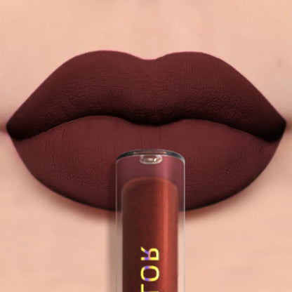 19-Color Matte Velvet Liquid Lipstick — Waterproof Long-Lasting Lip Glaze in Nude, Red & Black Shades