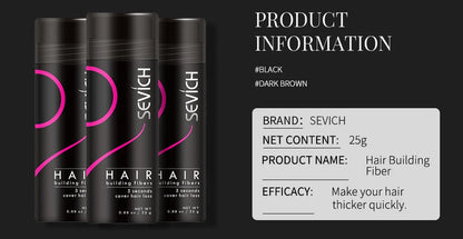 SEVICH Hair Building Fiber Set — Instant Volume & Coverage for Thinning Hair