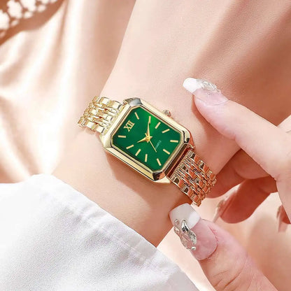 Women’s Rectangle Quartz Watch – Gold & Silver Styles