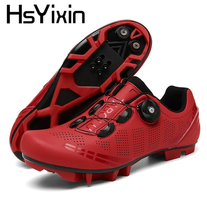 MTB Cycling Shoes with Self-Locking Cleats — Men's & Women's Road Bike Racing Bicycle Footwear