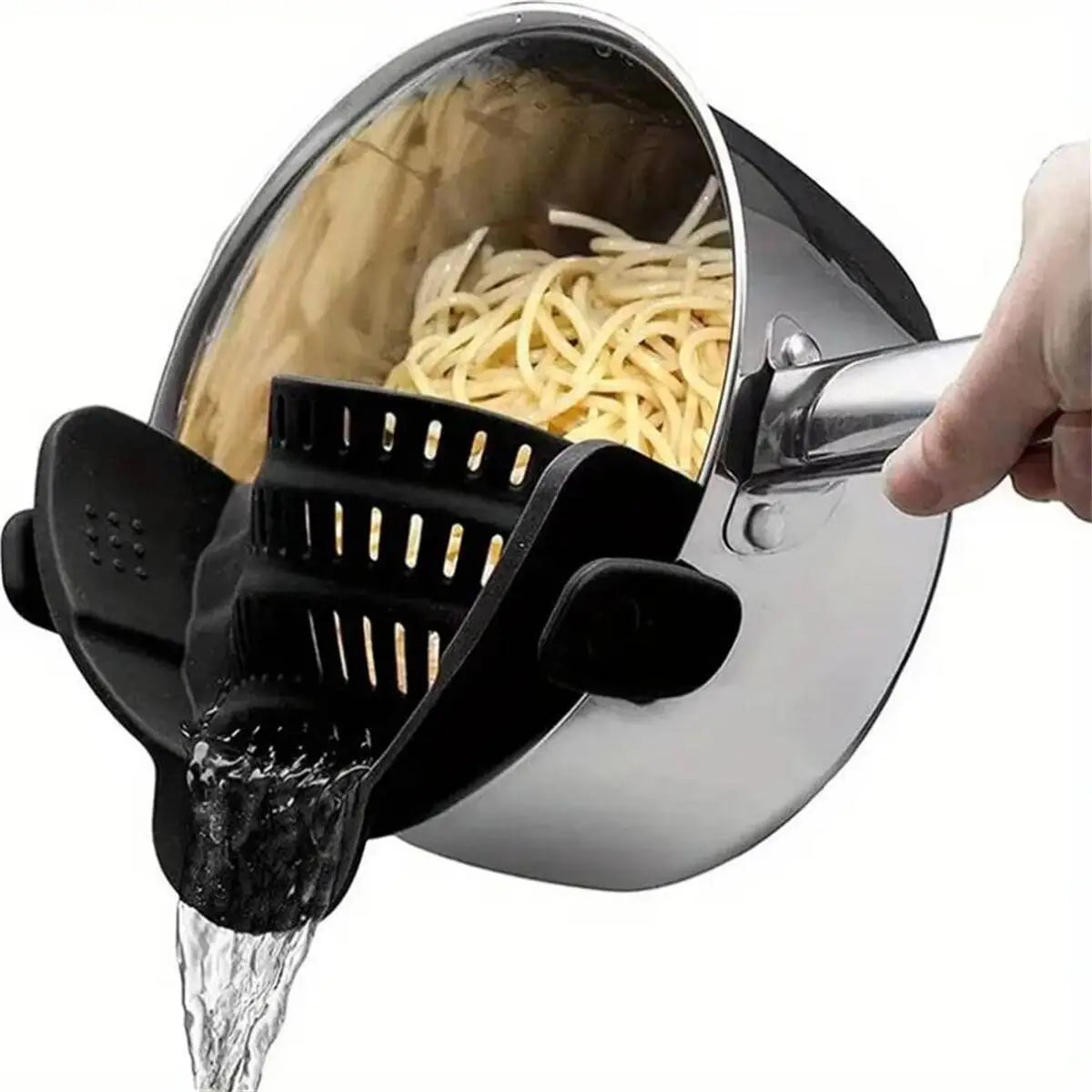Adjustable Clip-On Pot Strainer — Universal Pasta & Vegetable Strainer for Pots, Pans & Bowls