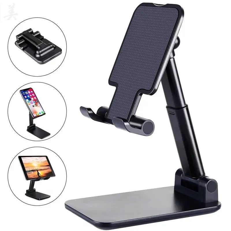 Adjustable Desktop Phone & Tablet Stand — Universal Desk Holder for iPhone, iPad & Xiaomi