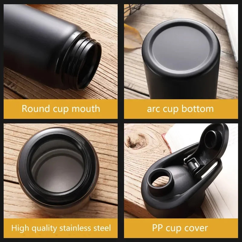 Metal Portable Aluminum Water Bottle — Leakproof Reusable Sports Bottle for Cycling, Hiking & Travel (600ml)