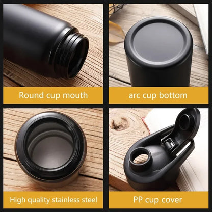 Metal Portable Aluminum Water Bottle — Leakproof Reusable Sports Bottle for Cycling, Hiking & Travel (600ml)