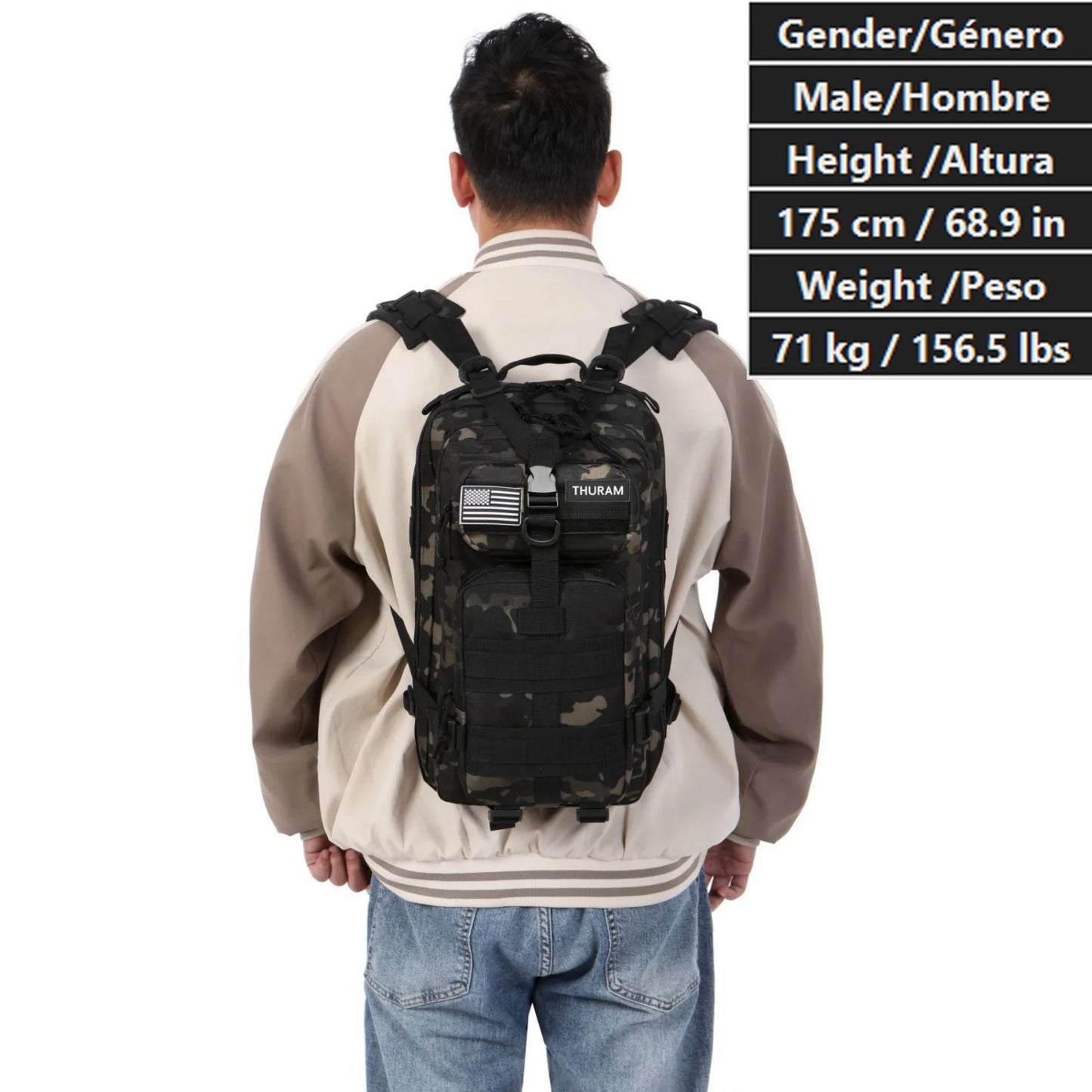 25L/50L Tactical Hiking Backpack — Waterproof Nylon Rucksack for Camping, Trekking, Fishing & Hunting