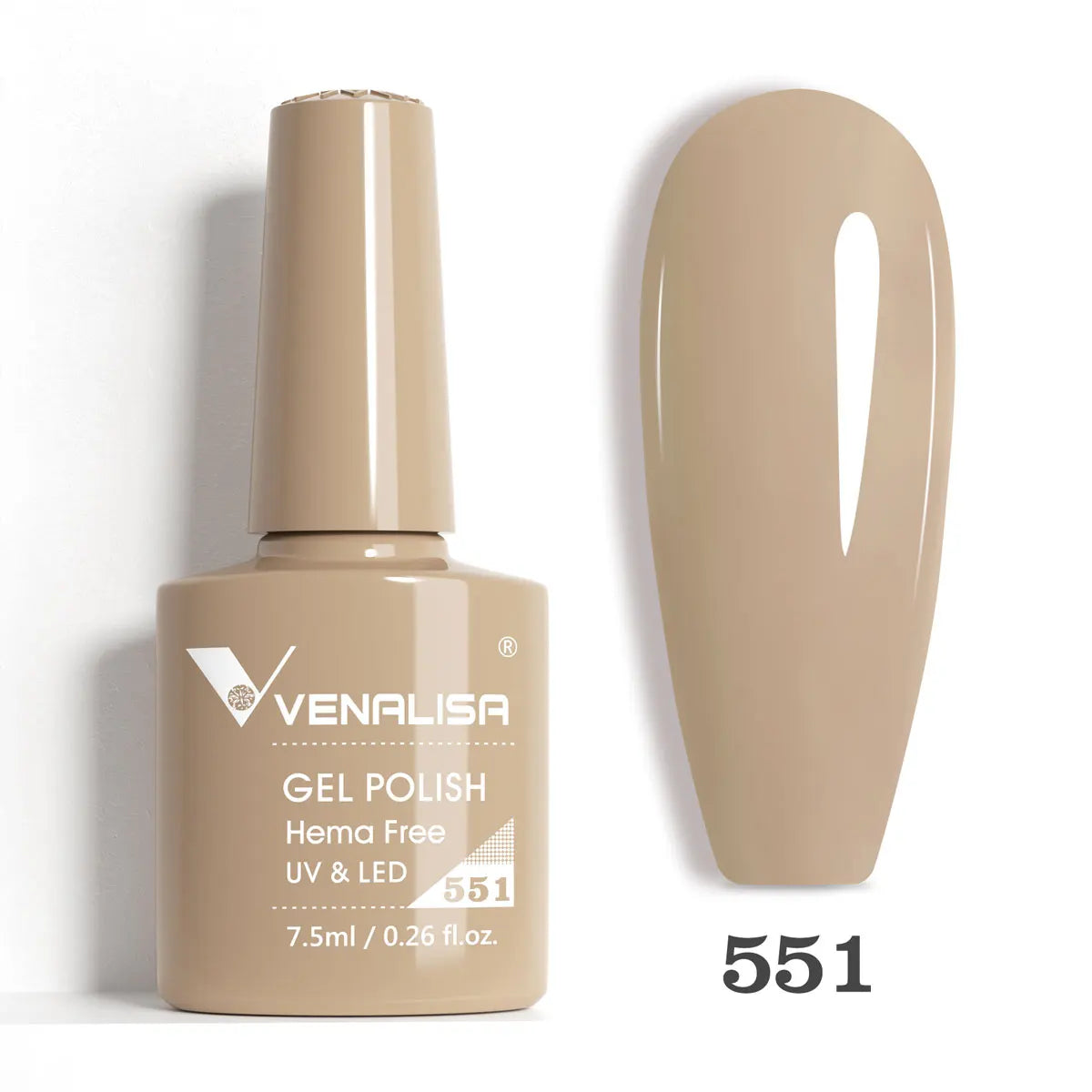 Venalisa HEMA-Free Glitter Gel Nail Polish — Full Coverage UV LED Soak-Off, Jelly Pink & Nude