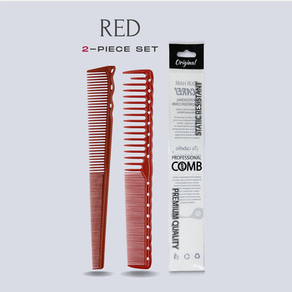 Professional Barbershop Dense Teeth Comb Set — Anti-Static Edge & Corner Comb for Flat Haircut & Styling