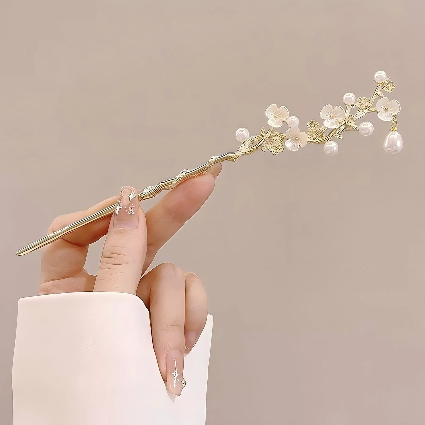 Elegant Chinese Style Hair Clip & Tassel Hair Stick — Traditional Floral Hairpin & Jewelry Accessory for Women