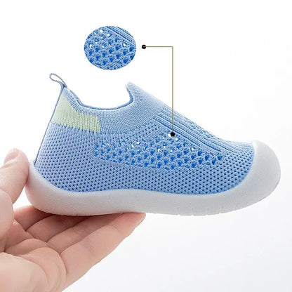 Toddler Breathable Knitted Slip-On Sneakers — Soft Non-Slip School Casual Shoes for Boys & Girls