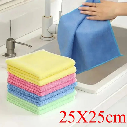 Microfiber Kitchen Cleaning Cloths — Ultra-Fine Fiber Absorbent & Stain-Removing Towels (5, 10 or 20 Pack)