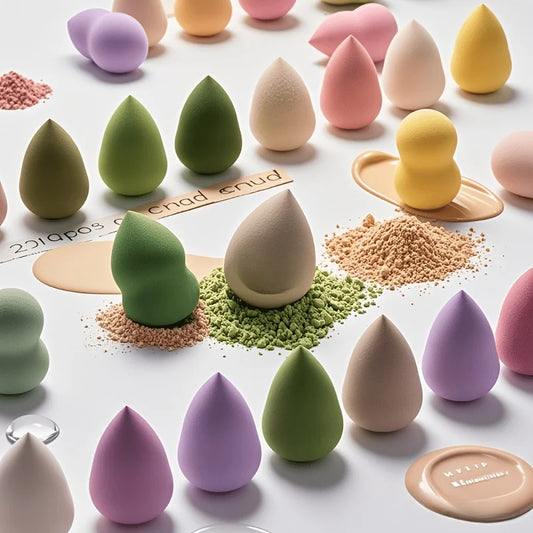 Hydrophilic Egg Makeup Sponge Set — Latex-Free Blenders for Foundation, Powder, Contour & Highlight (7/18 Pcs)