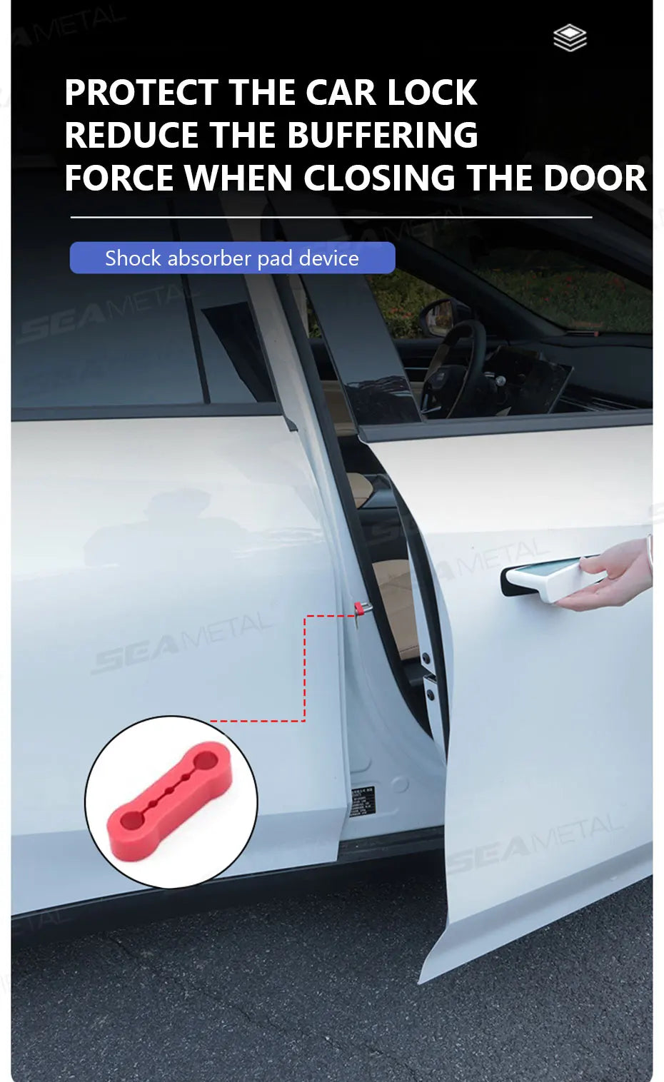 Universal Car Door Shock Absorber — Soundproof Anti-Vibration Cushion Buffer Pad & Damper