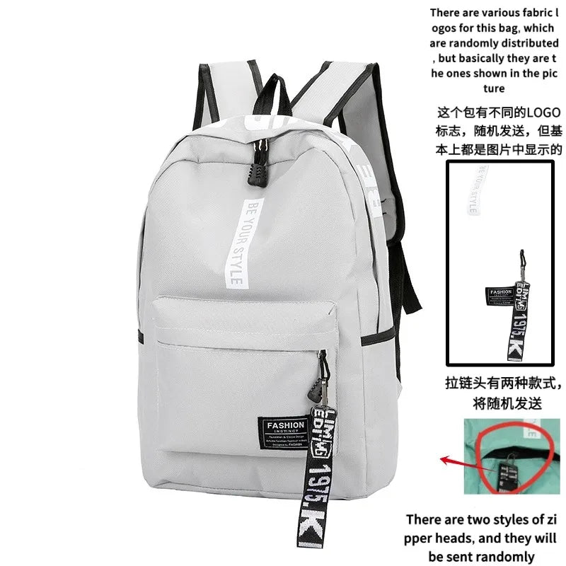 Korean Style Large Capacity Fashion Backpack — Trendy School & Travel Bag for Men & Women