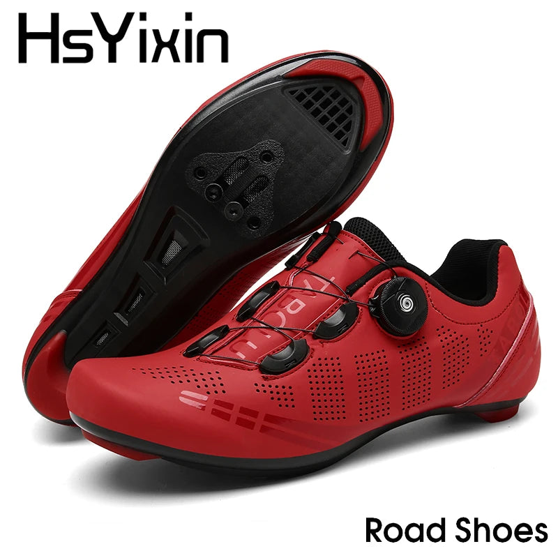MTB Cycling Shoes with Self-Locking Cleats — Men's & Women's Road Bike Racing Bicycle Footwear