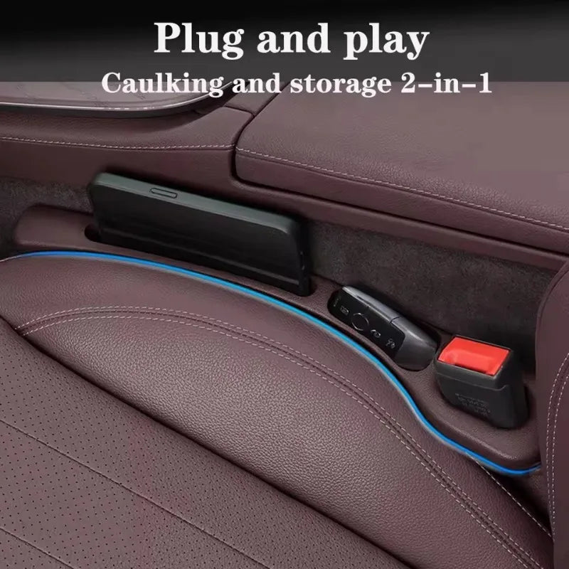 Car Seat Gap Filler — Leak-Proof Side Seam Plug Strip & Phone Wallet Holder for All Car Models