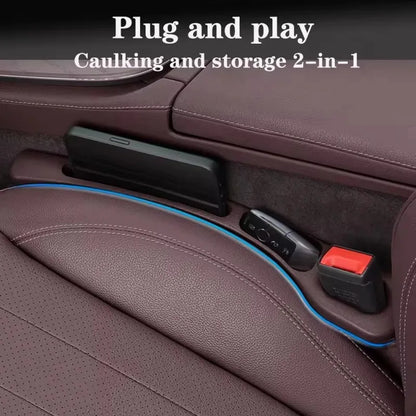 Car Seat Gap Filler — Leak-Proof Side Seam Plug Strip & Phone Wallet Holder for All Car Models