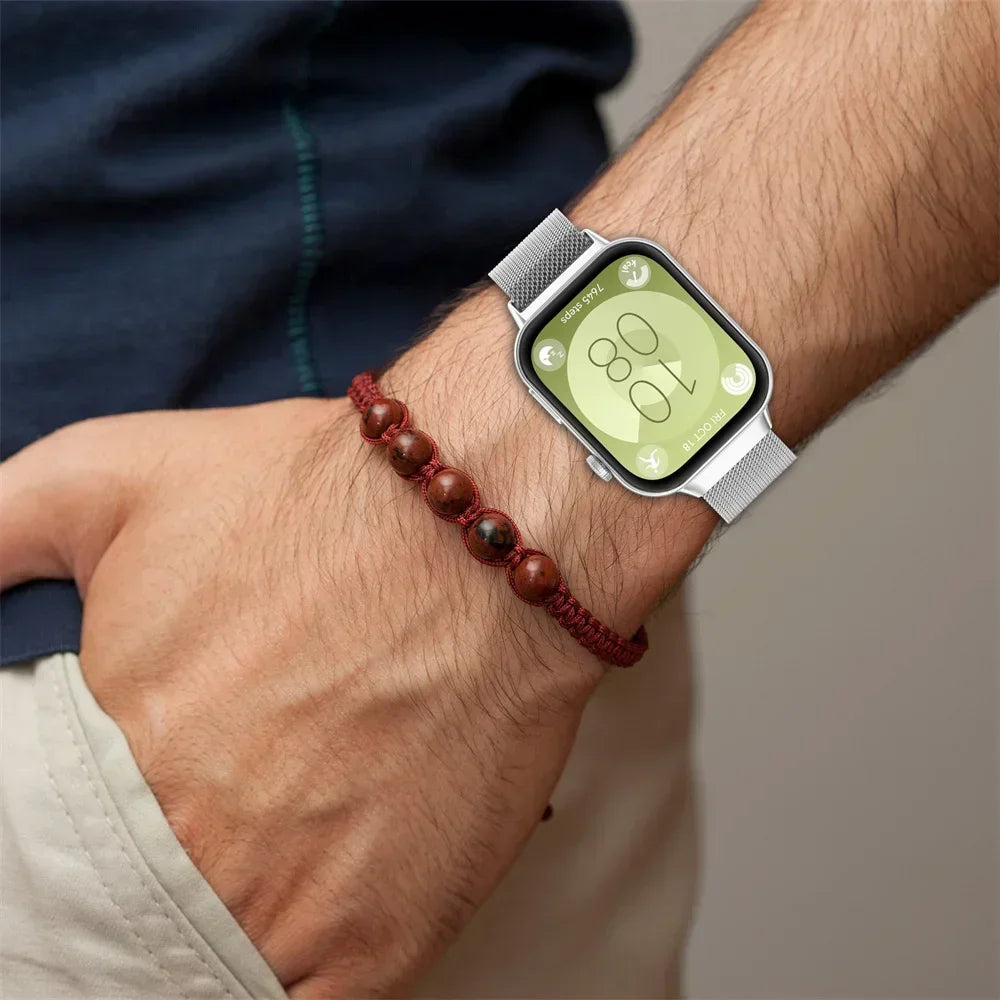 Magnetic Milanese Loop Watch Band — Stainless Steel, Fits Huawei Watch FIT 3 / FIT 4 / FIT 4 Pro