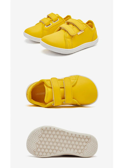 HOBIBEAR Kids Barefoot Minimalist Sneakers — Wide Toe Hook & Loop Lightweight Shoes for Boys & Girls
