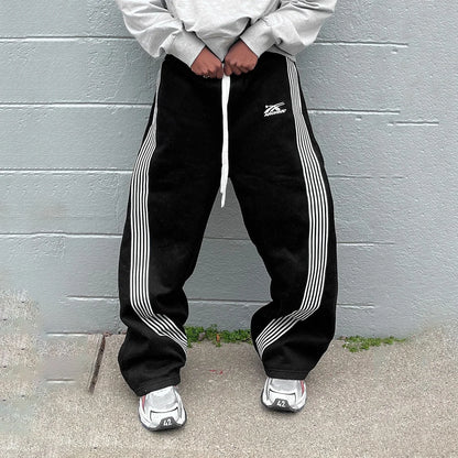 Camo Tactical Jogger Sweatpants — Y2K Embroidered Cargo Pants for Men & Women