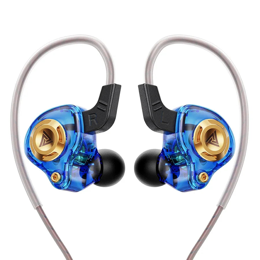 QKZ AK6 In-Ear HIFI Earphones — 6 Dynamic Drivers, Stereo Bass Subwoofer Monitor Earbuds with Mic