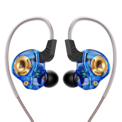 QKZ AK6 In-Ear HIFI Earphones — 6 Dynamic Drivers, Stereo Bass Subwoofer Monitor Earbuds with Mic