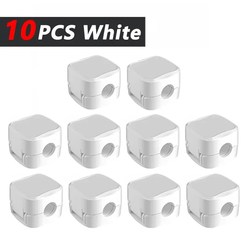 Magnetic Cable Clips — Adjustable Under-Desk Cord Holder & Cable Management Organizer (3-12 Pack)