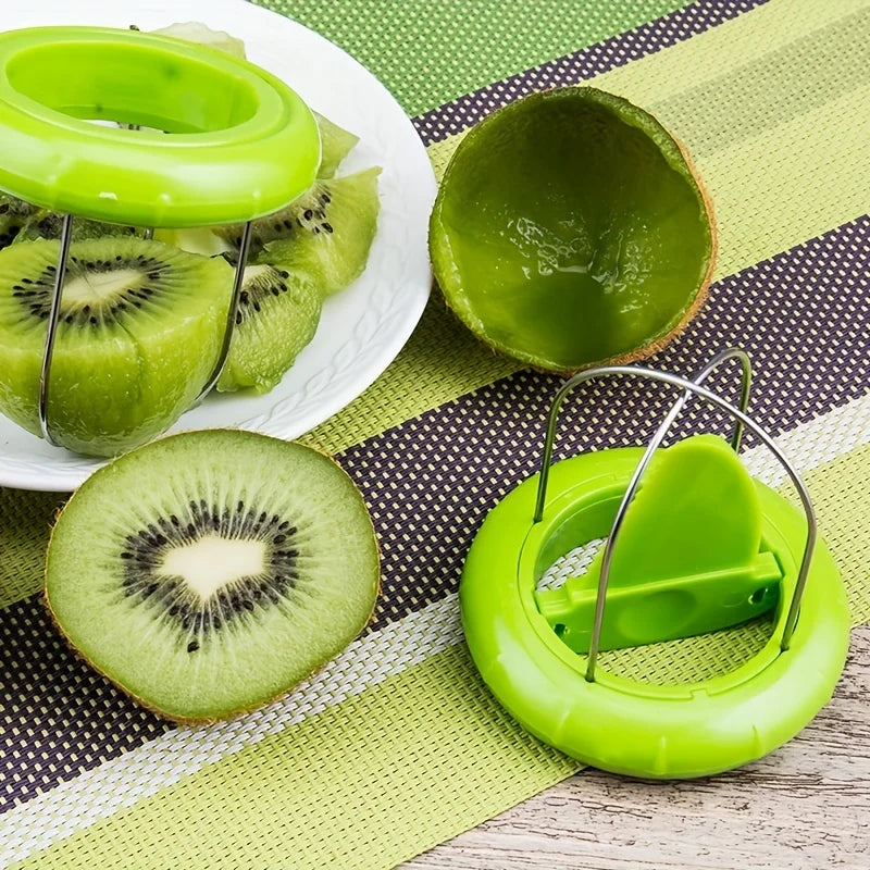 Stainless Steel Kiwi Cutter, Peeler & Slicer — Fast Fruit Peeling Kitchen Gadget