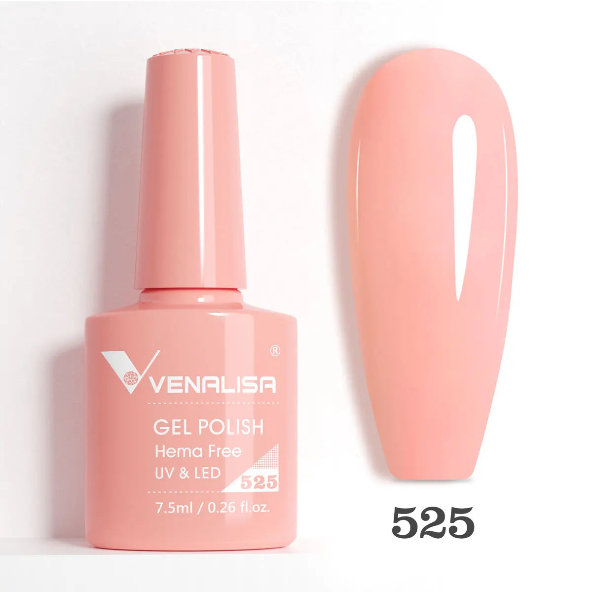 Venalisa HEMA-Free Glitter Gel Nail Polish — Full Coverage UV LED Soak-Off, Jelly Pink & Nude