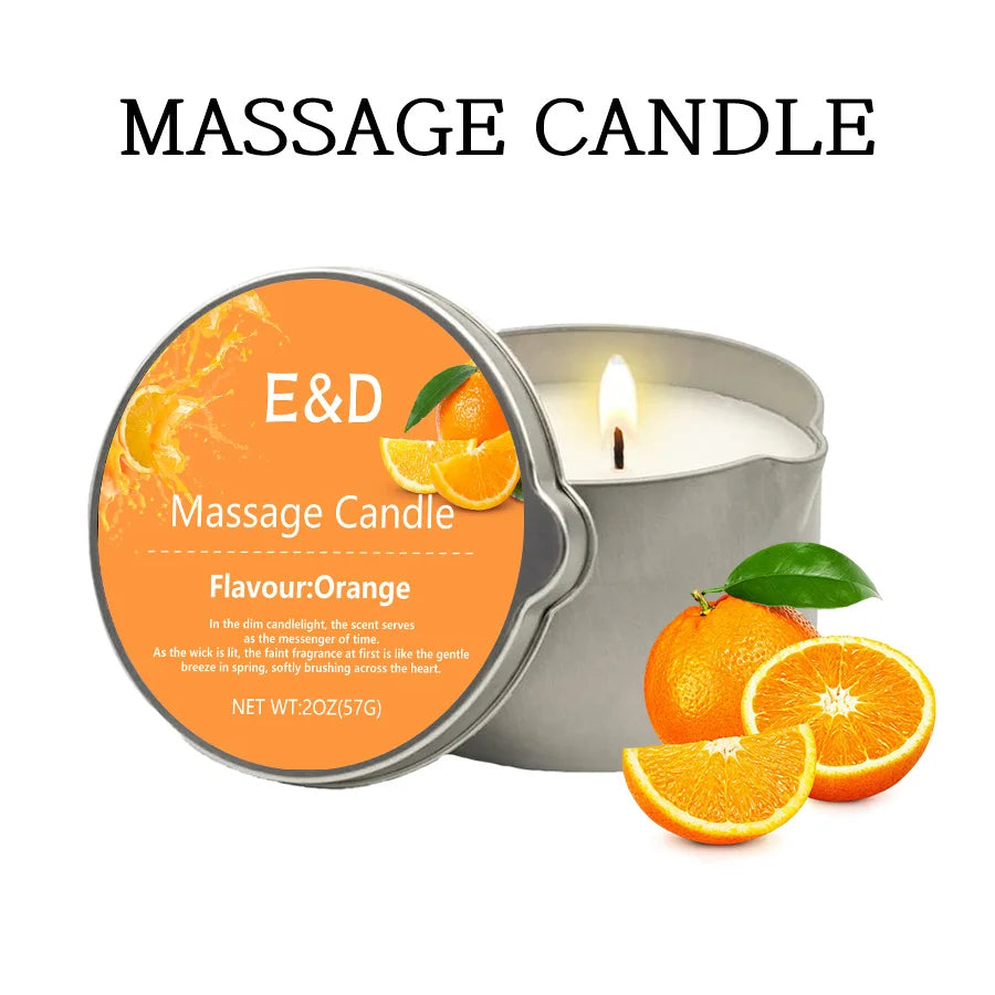 Massage Oil Scented Candle — Aromatherapy Spa Candle for Stress Relief & Skin Moisturizing
