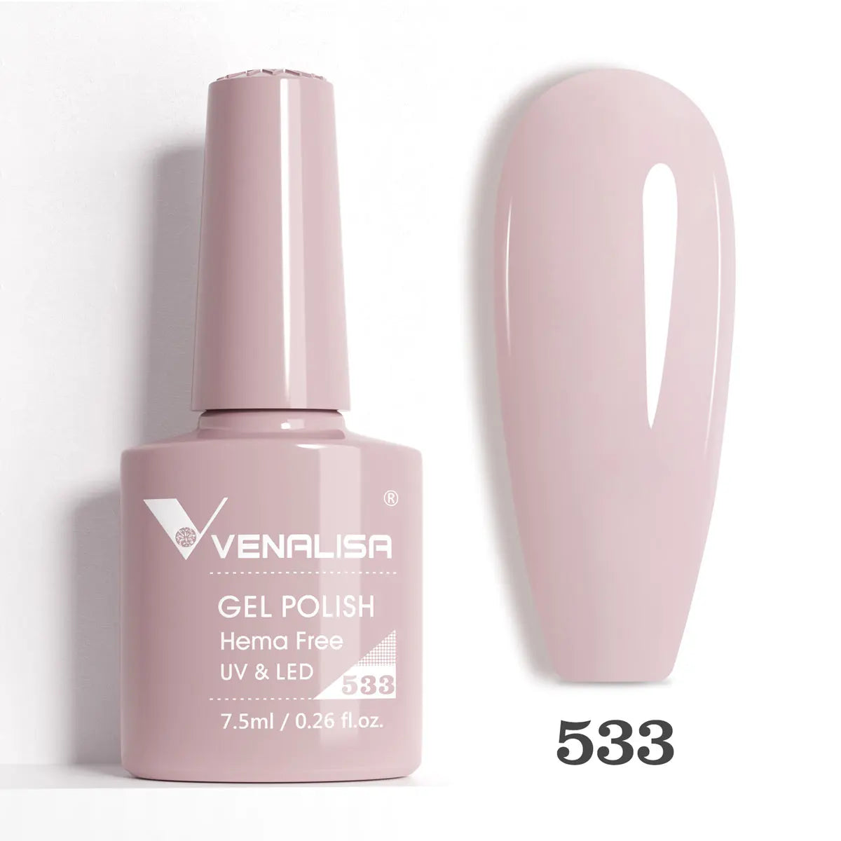 Venalisa HEMA-Free Glitter Gel Nail Polish — Full Coverage UV LED Soak-Off, Jelly Pink & Nude