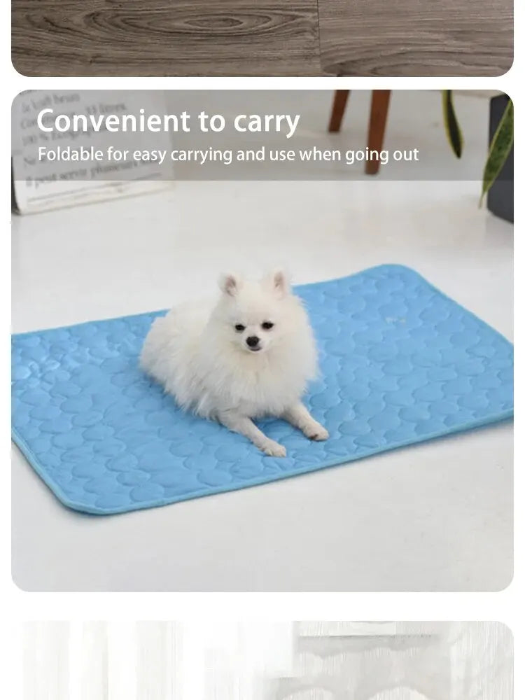 Pet Cooling Ice Mat — Summer Self-Cooling Pad for Cats & Dogs, Sofa & Floor Use