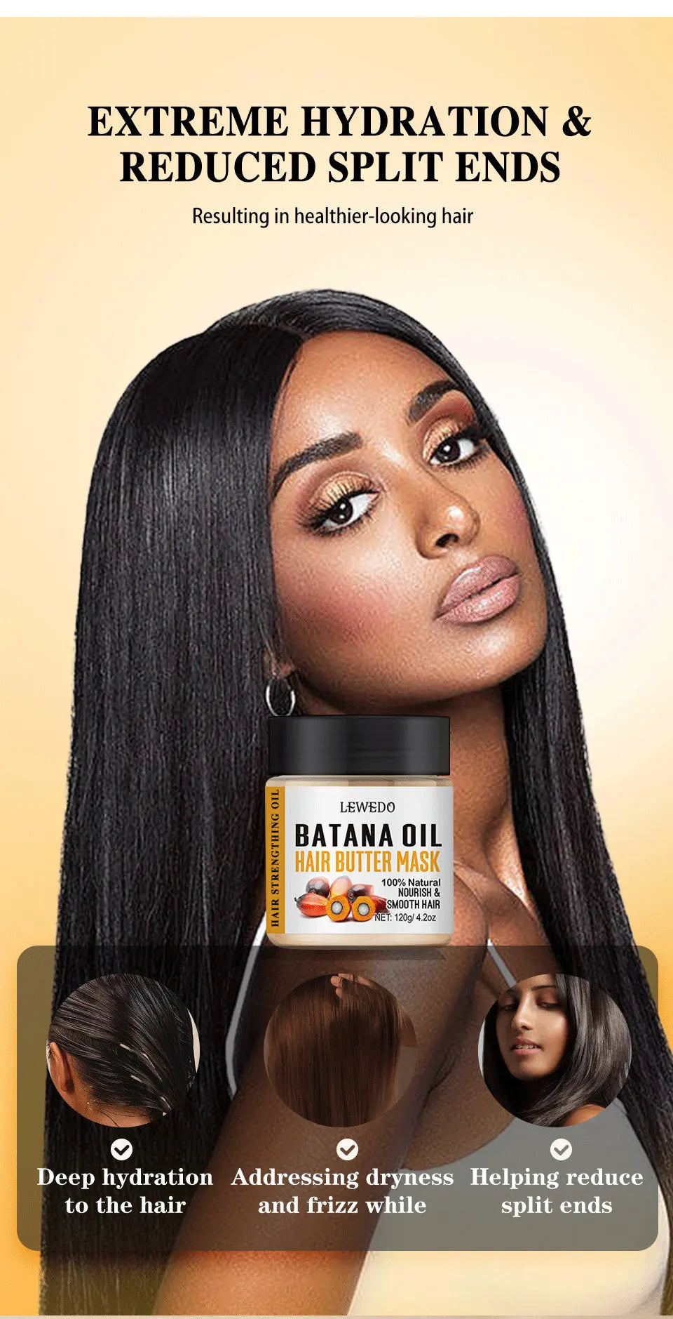 100% Pure Batana Oil — Deep Hair & Scalp Nourishment Treatment