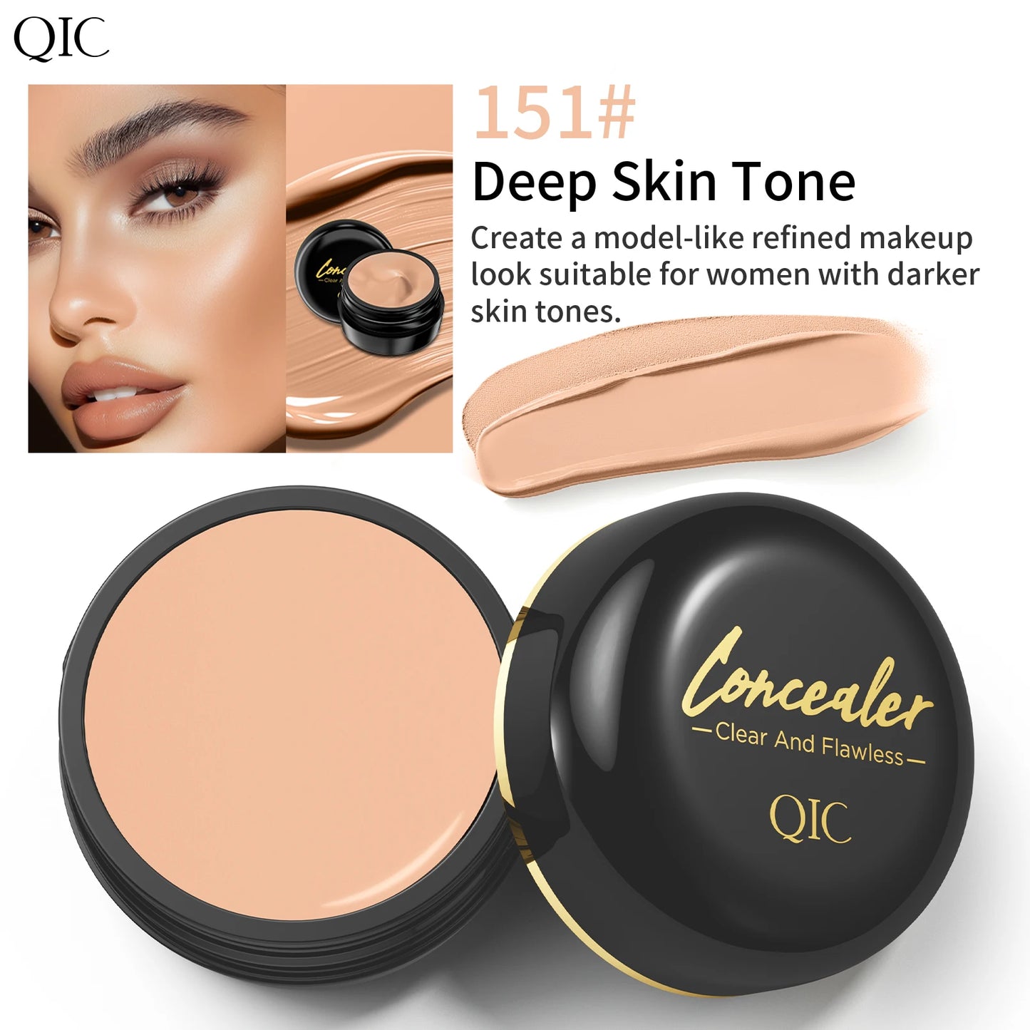 Waterproof Full Coverage Concealer — Covers Tattoos, Scars & Dark Spots