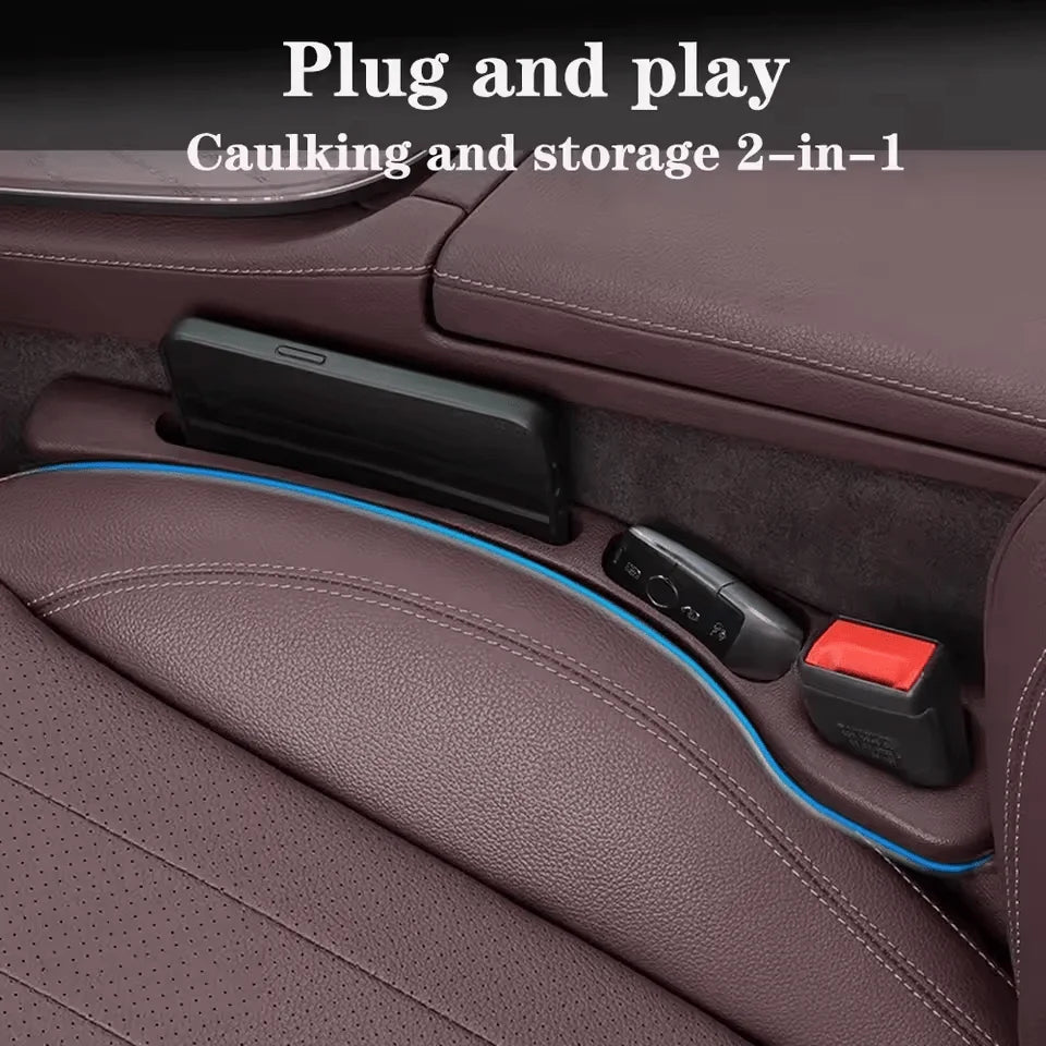Car Seat Gap Filler — Leak-Proof Side Seam Plug Strip & Phone Wallet Holder for All Car Models