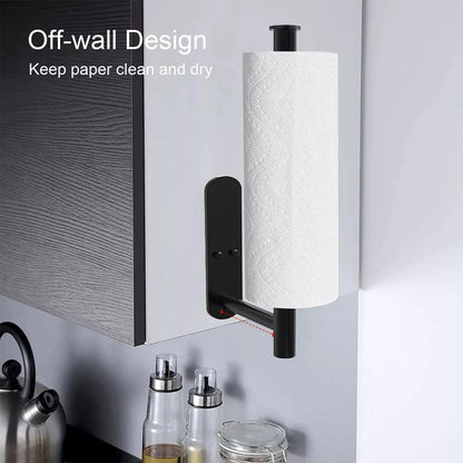 Stainless Steel Paper Towel Holder – Adhesive or Screw Mount
