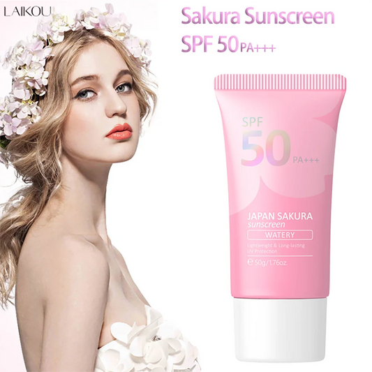 Laikou Sakura Moisturizing Sunscreen SPF50 — Gel Isolation Lotion, 50g