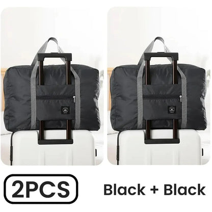 2-Pack Foldable Travel Duffel Bag — Carry-On Weekender, Gym & Hospital Tote Bag for Women & Men