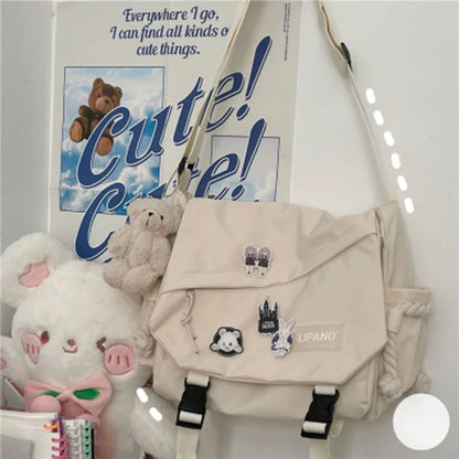Korean Street Style Crossbody Bag — Versatile Shoulder & Messenger Bag