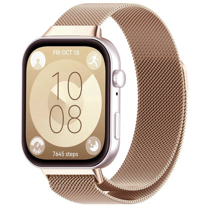 Magnetic Milanese Loop Watch Band — Stainless Steel, Fits Huawei Watch FIT 3 / FIT 4 / FIT 4 Pro