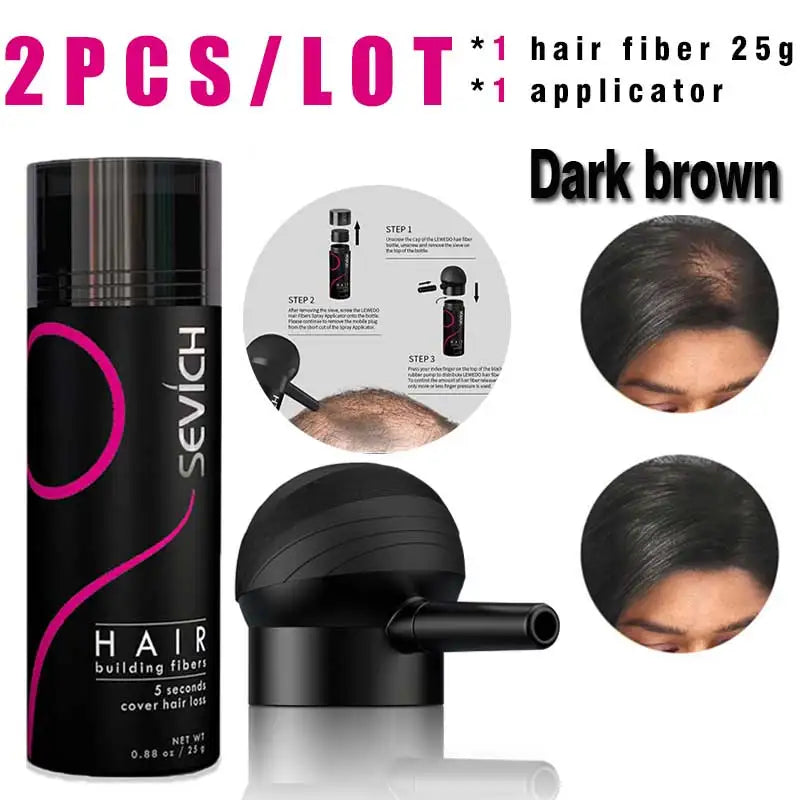 SEVICH Hair Building Fiber Set — Instant Volume & Coverage for Thinning Hair