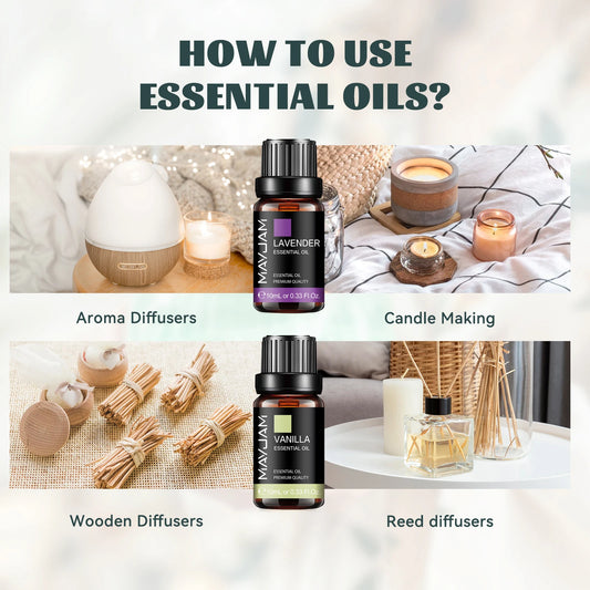 MAYJAM Lavender & Jasmine Essential Oil 10ml — Pure Aromatherapy Blend