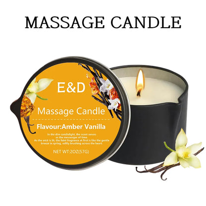 Massage Oil Scented Candle — Aromatherapy Spa Candle for Stress Relief & Skin Moisturizing