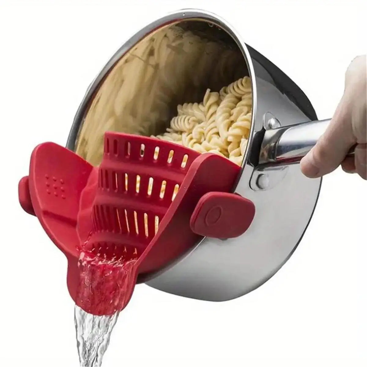 Adjustable Clip-On Pot Strainer — Universal Pasta & Vegetable Strainer for Pots, Pans & Bowls
