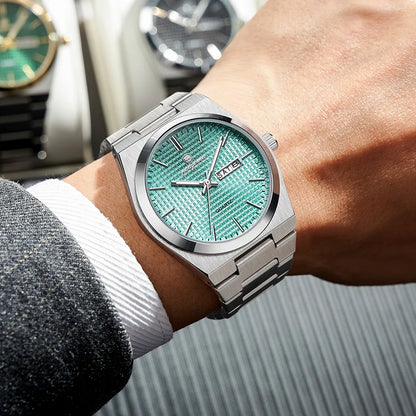 PAAZOMU Luxury Men's Chronograph Watch — Luminous Waterproof Quartz Watch with Date Display