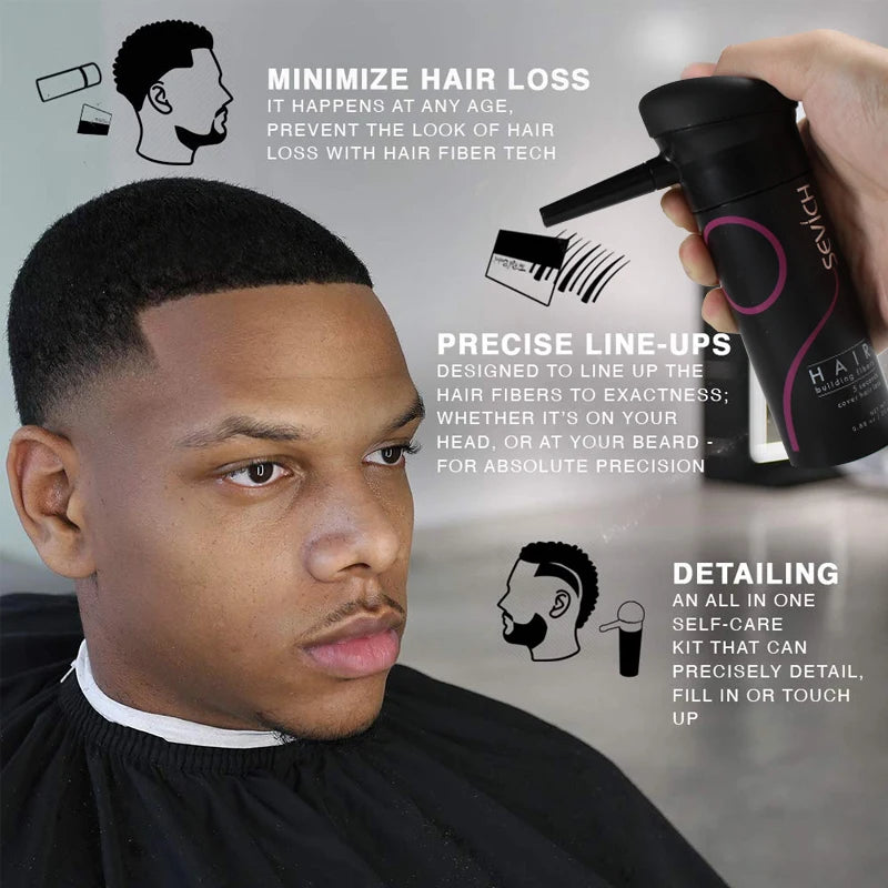 SEVICH Hair Building Fiber Set — Instant Volume & Coverage for Thinning Hair