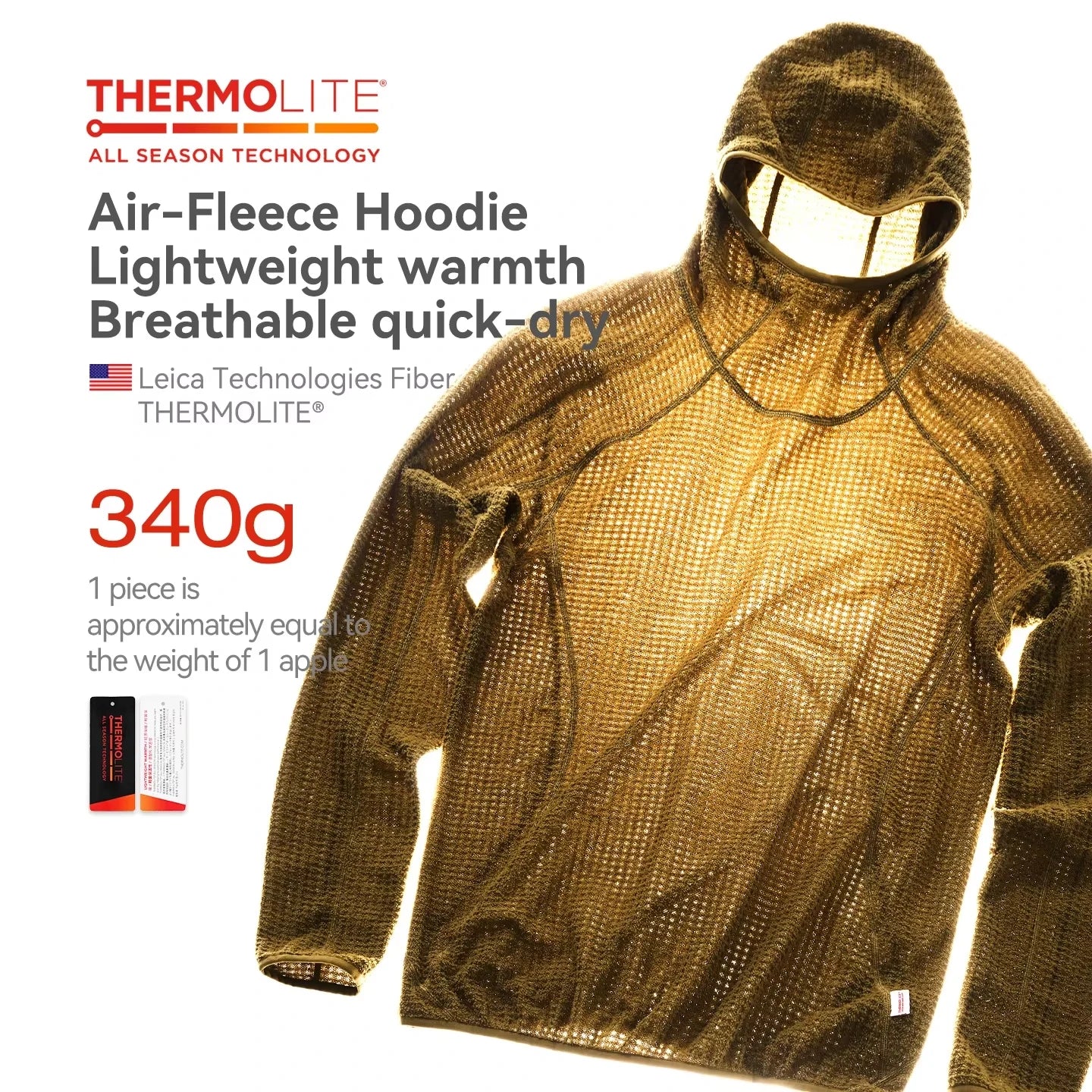 Thermolite Unisex Hoodie — Lightweight Warm Thickened Sweatshirt for Autumn & Winter