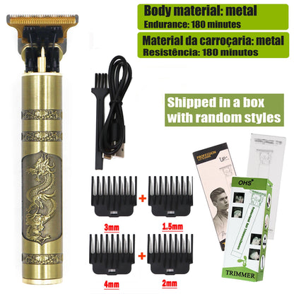 Rechargeable T9 Detail Hair & Beard Trimmer – 12 Designs