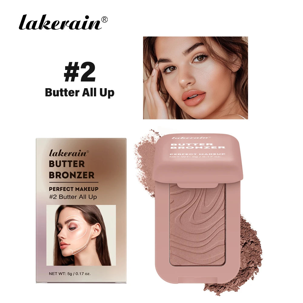 Lakerain Butter Bronzer Cream — Waterproof Shimmer Blush & Silky Monochrome Korean Face Cosmetic for Women